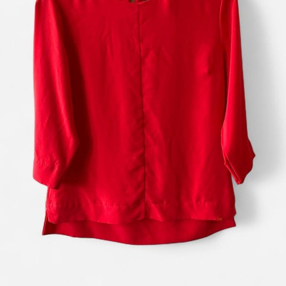 McDonald's official apparel collection Red Blouse 3/4 sleeves Sz M‎